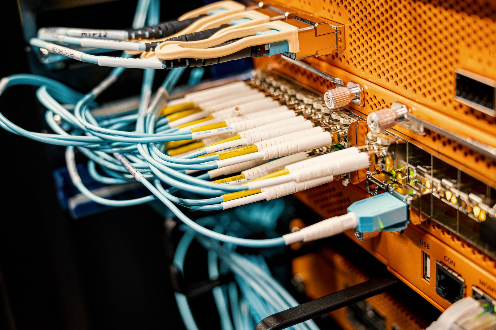 Conexiones de red en un panel de infraestructura